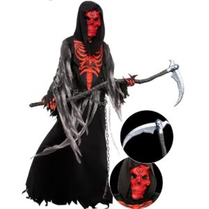HALLOWEEN - Boy Red Skull Reaper Costume