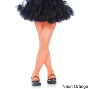 Fishnet Stockings – CHILD SIZE - NEON ORANGE