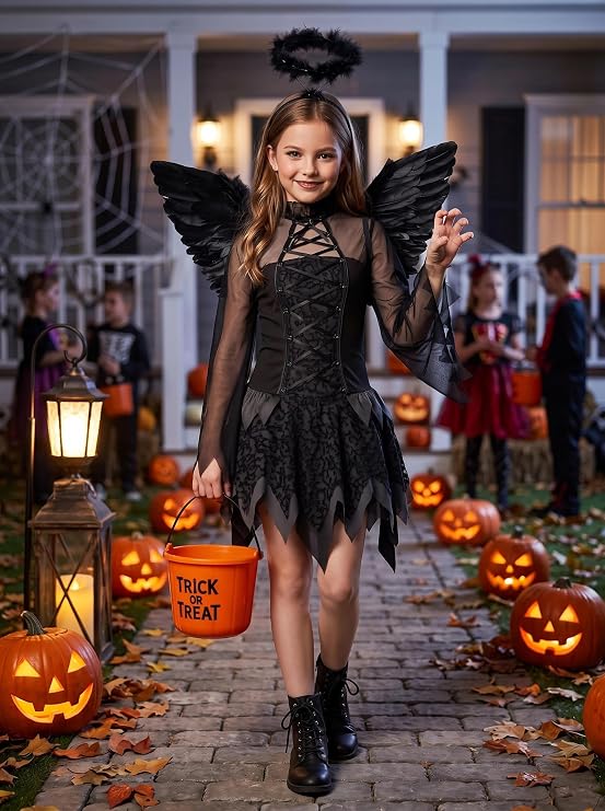 HALLOWEEN - Girls Fallen Angel - Image 5
