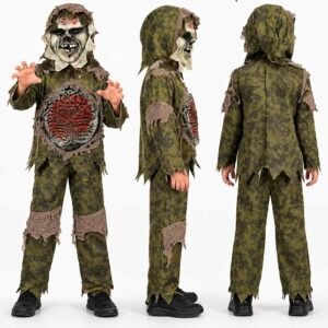 HALLOWEEN - Boy Kids 3-Piece Zombie Costume set SIZE SMALL(5-6)