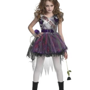 HALLOWEEN - Goth Prom Queen Costume for Kids, Girls - PURPLE
