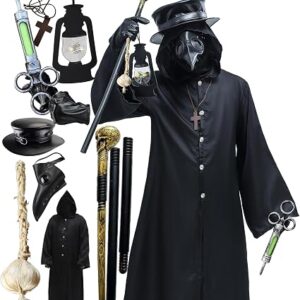 HALLOWEEN - Mens Plague Doctor Bird Mask and Hat Combo Set - SIZE SMALL
