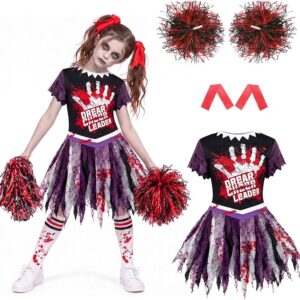 HALLOWEEN - Scary Dead Cheerleader Outfit - SIZE LARGE(12-14)