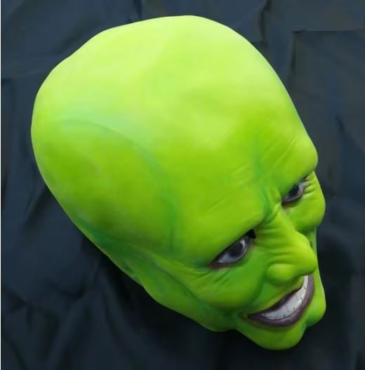 HALLOWEEN MASK - The Mask Jim Carrey Cosplay Costume Green Mask - Image 2